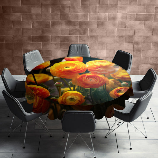 Buttercups Bouquet Round Tablecloth