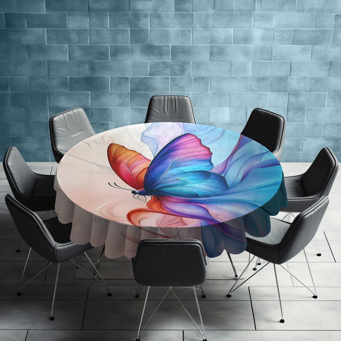 Butterfly Magic Round Tablecloth