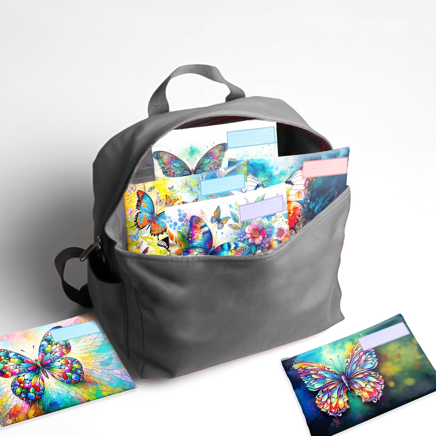 Butterfly Subject Savvy Book Bags Set of 6