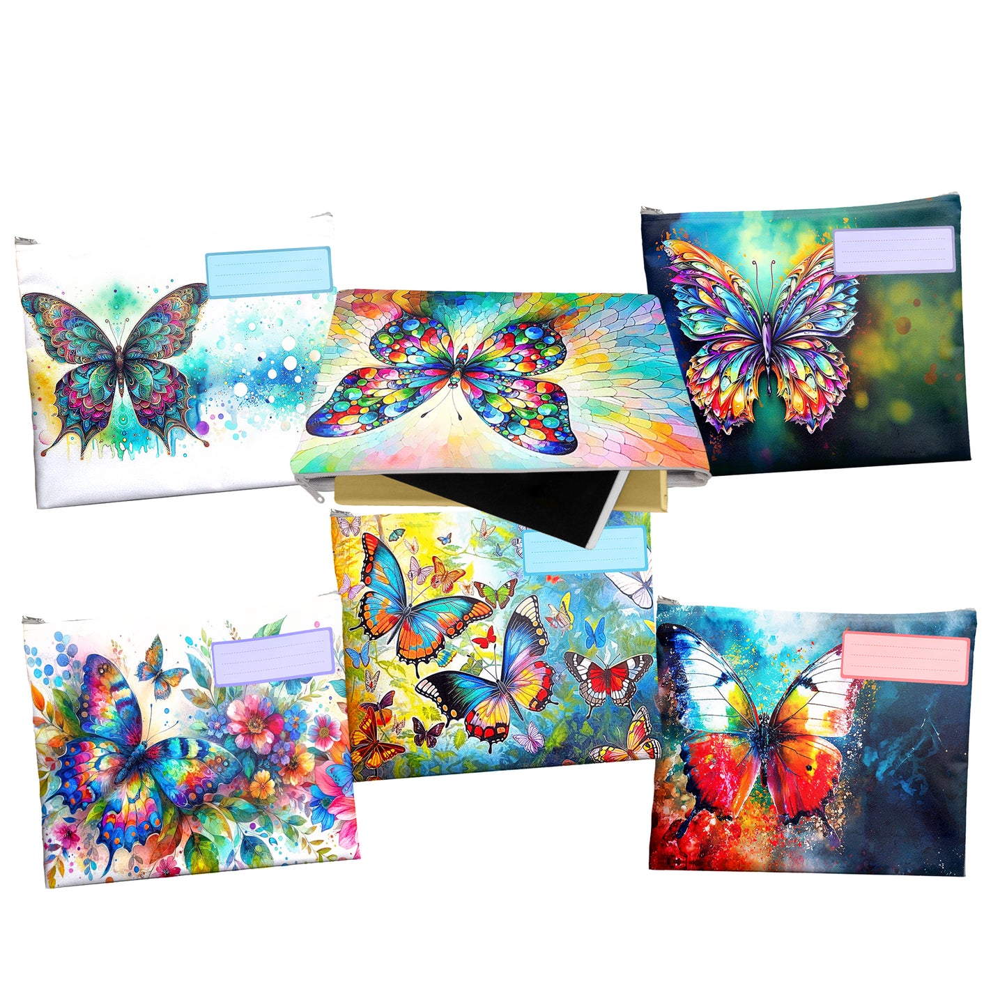 Butterfly Subject Savvy Book Bags Set of 6