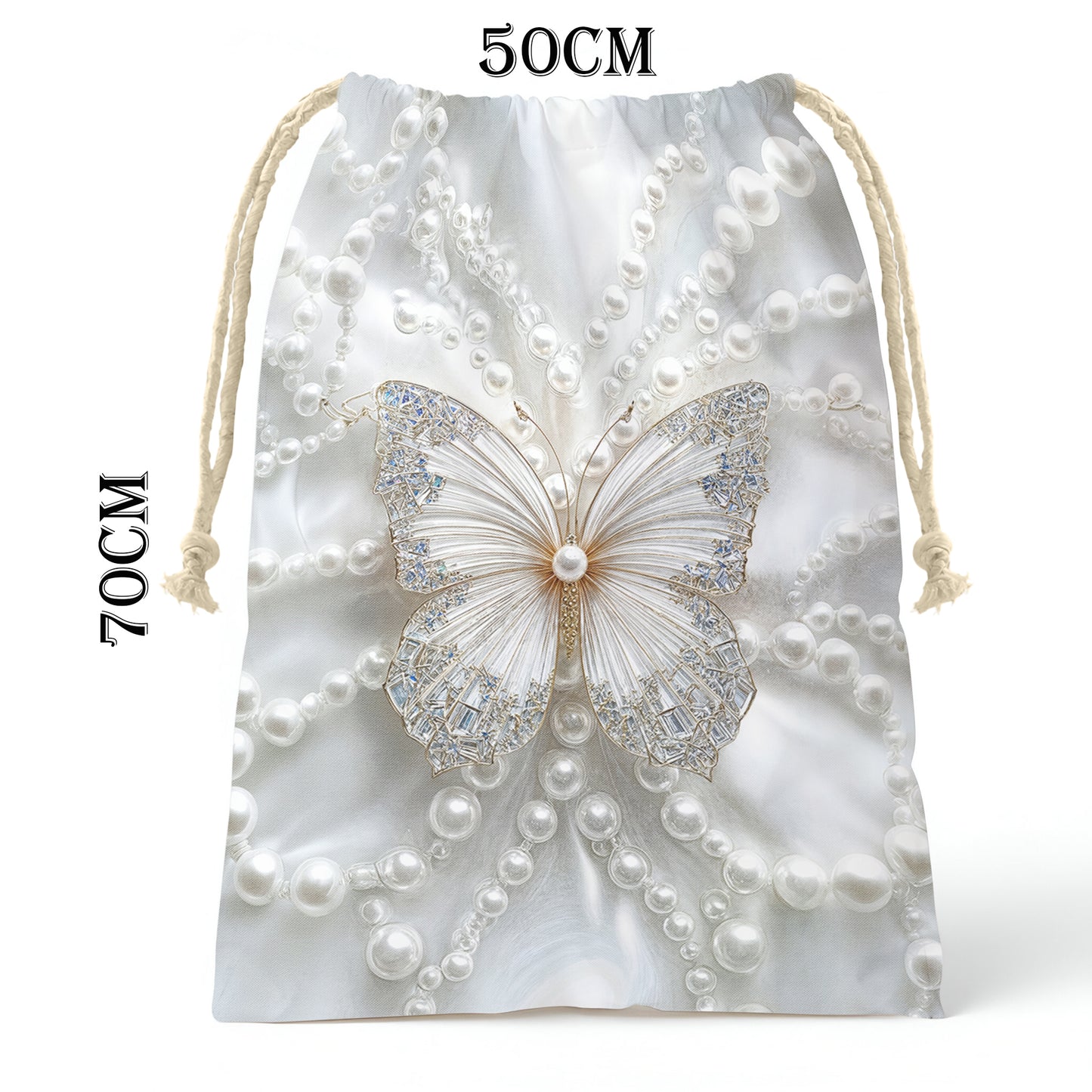 Butterfly White Pearls Sack
