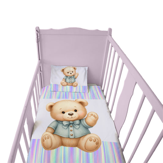 Button Nose Bear Cot Set