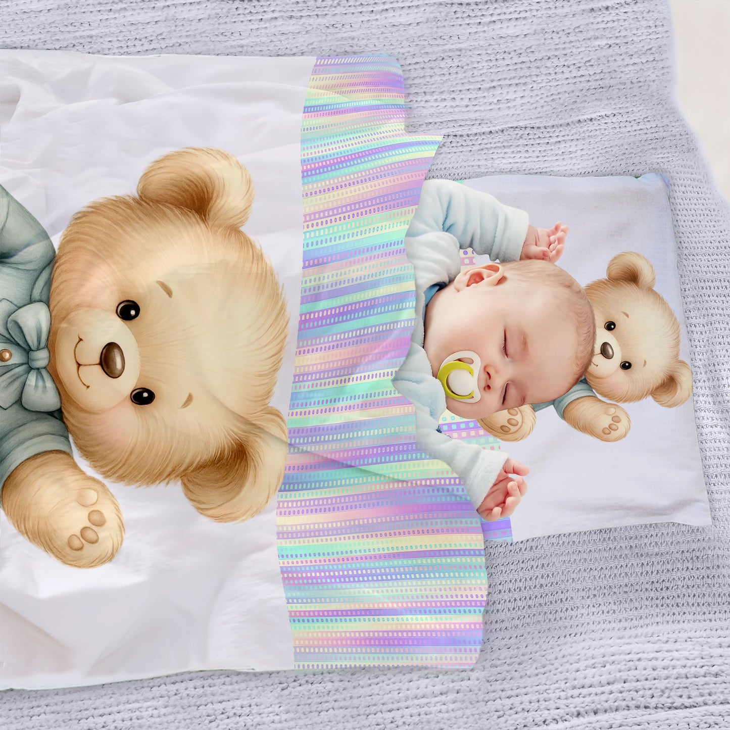 Button Nose Bear Cot Set