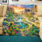 Cactus Field Light Weight Fleece Blanket