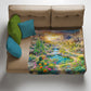 Cactus Field Light Weight Fleece Blanket
