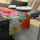 Canvas Texture Mix of Flowers Table Runner By Mark van Vuuren