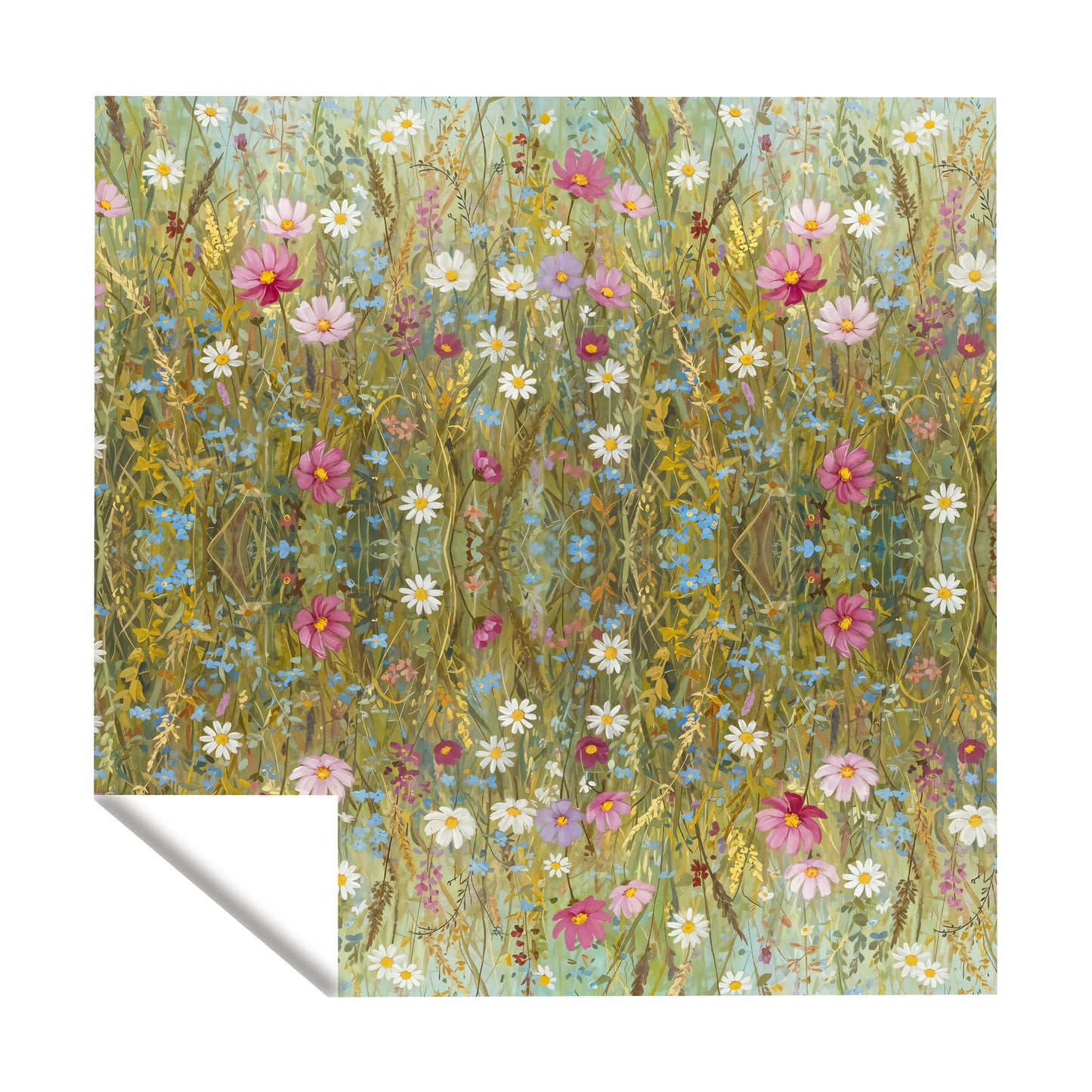Canvas of Wildflowers Square Tablecloth