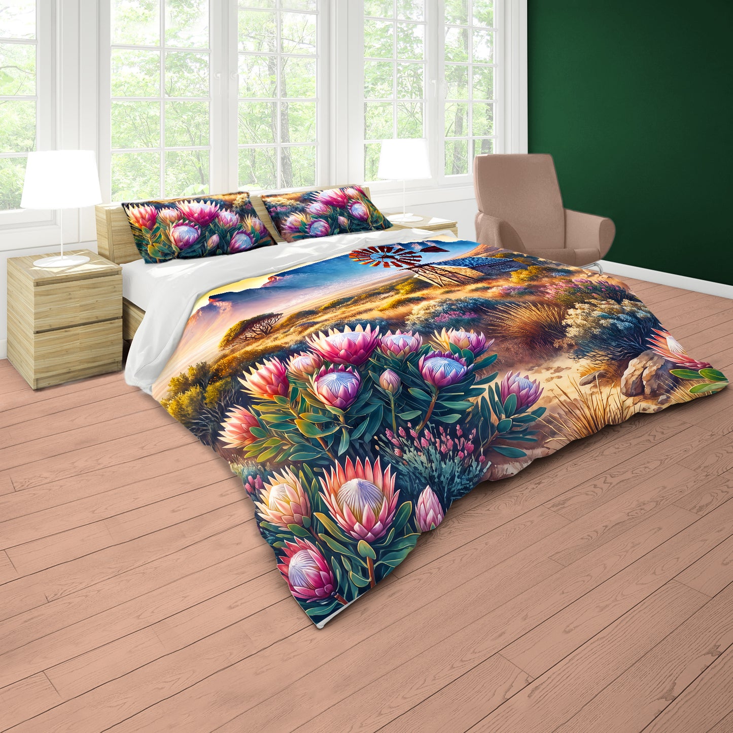 Cape Proteas Duvet Cover Set