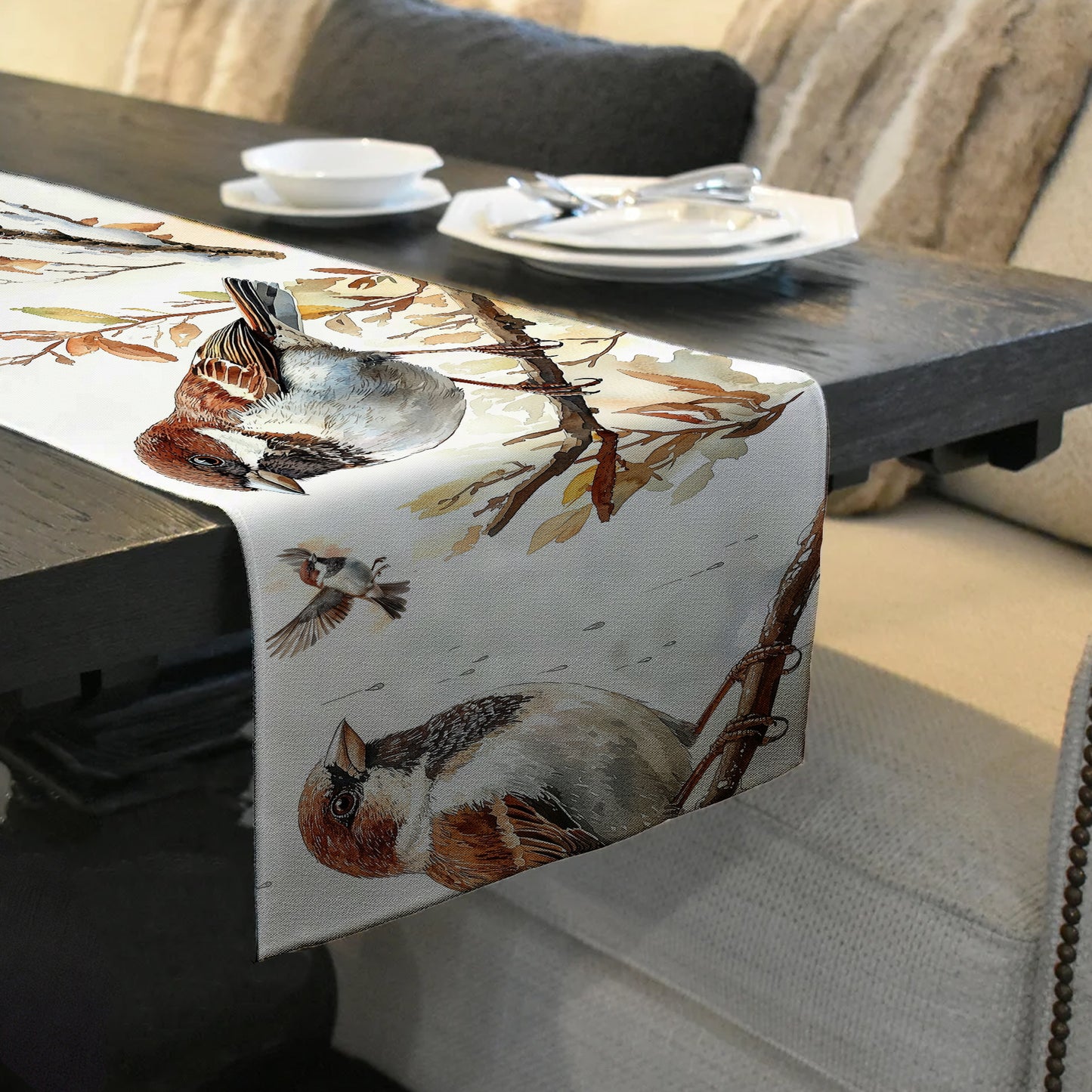 Cape Sparrow Table Runner by Mark van Vuuren