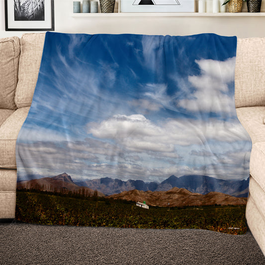Cape Vineyards Light Weight Fleece Blanket By Annette Heymans