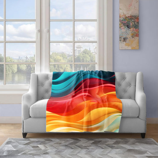 Cascade of Satin Light Weight Fleece Blanket