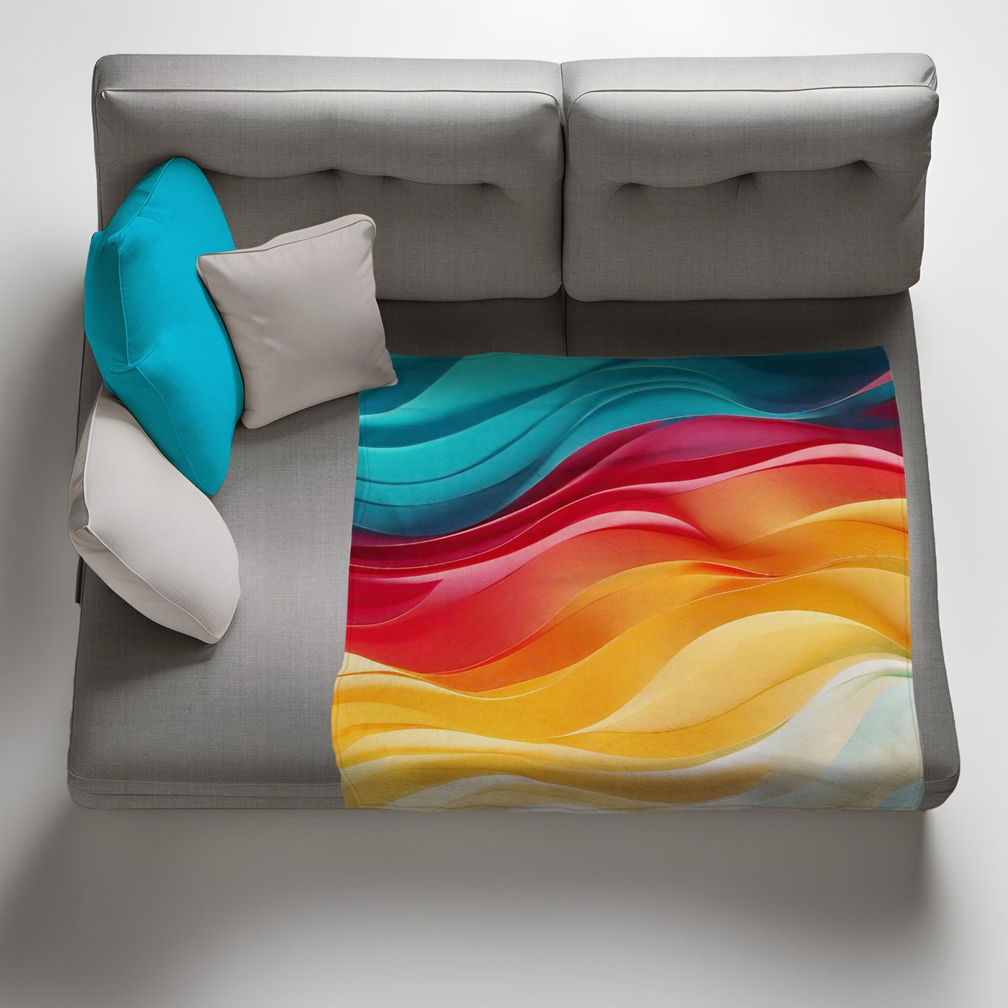 Cascade of Satin Light Weight Fleece Blanket