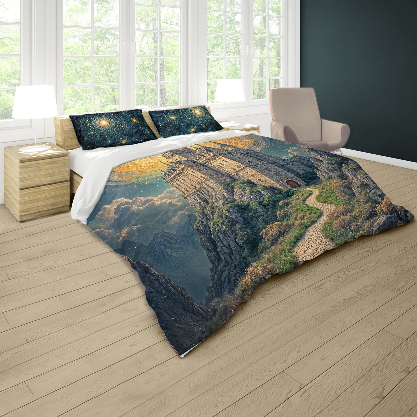 Castle in the Mist Duvet Cover Set