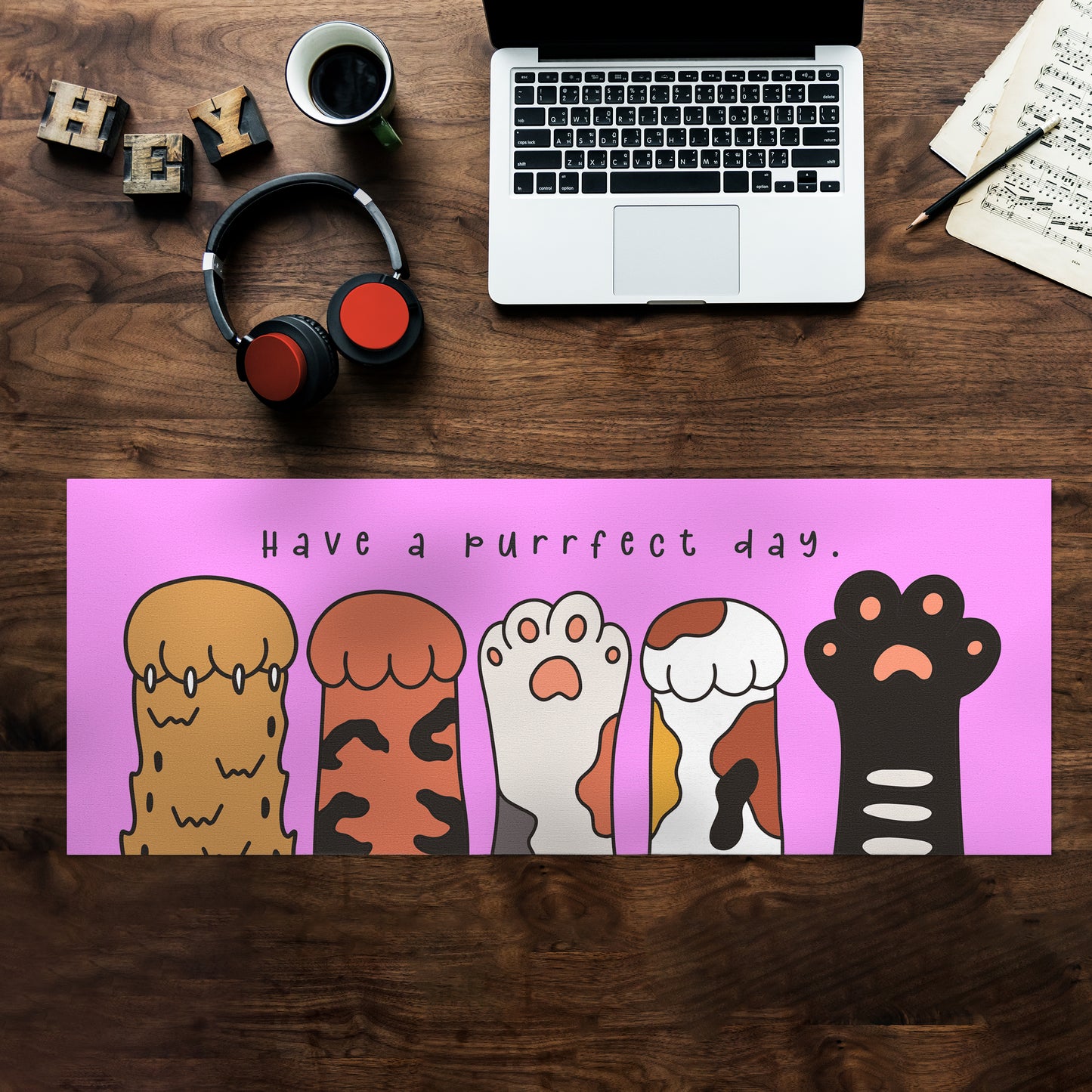 Cat Paws Desk Pad