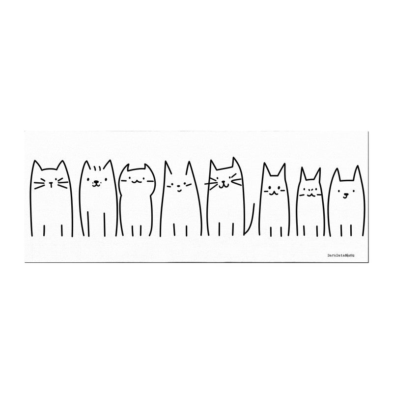 Cats Lineup Large Desk Pad by Wikus Schalkwyk