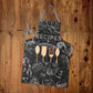 Chalkboard Recipes Medium Length Apron