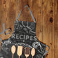 Chalkboard Recipes Medium Length Apron