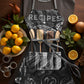 Chalkboard Recipes Medium Length Apron