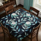 Charcoal Waterpainted Blue Leaves By Mark Van Vuuren Square Tablecloth