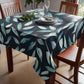 Charcoal Waterpainted Blue Leaves By Mark Van Vuuren Square Tablecloth