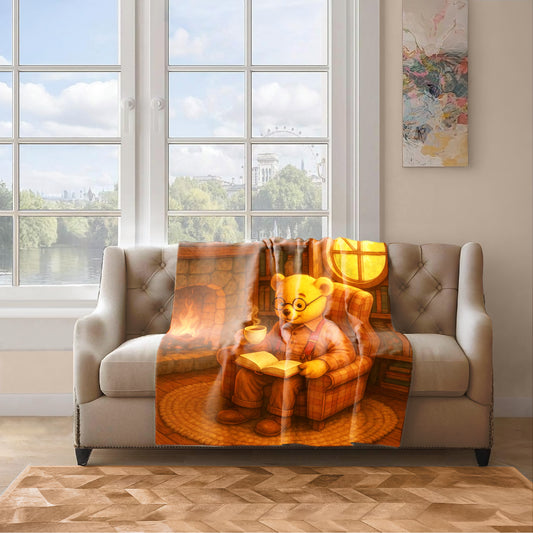Charly Reading Light Weight Fleece Blanket by Wikus Hattingh