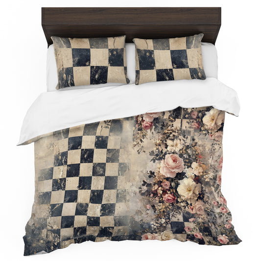 Checkmate in Bloom Duvet Cover Set