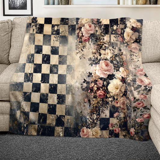 Checkmate in Bloom Light Weight Fleece