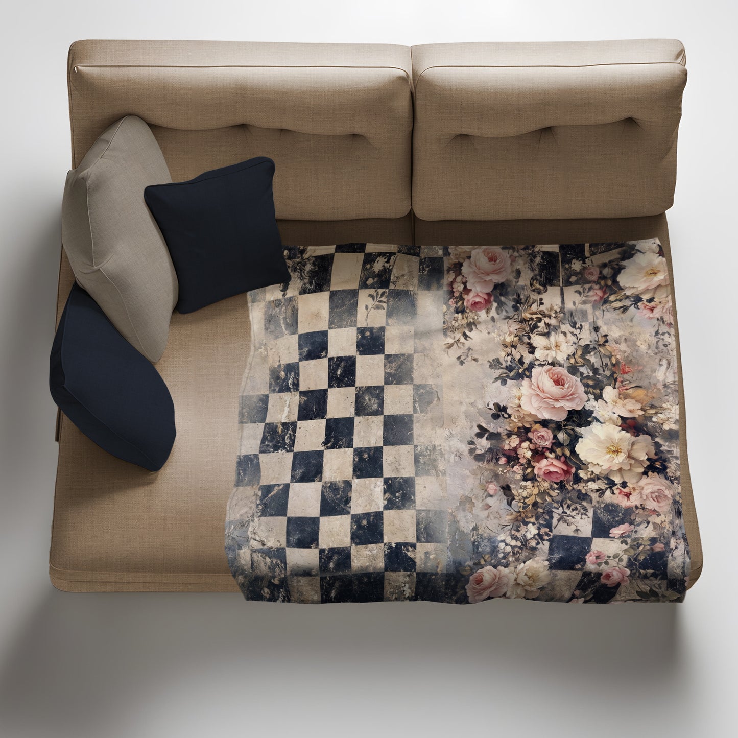 Checkmate in Bloom Light Weight Fleece