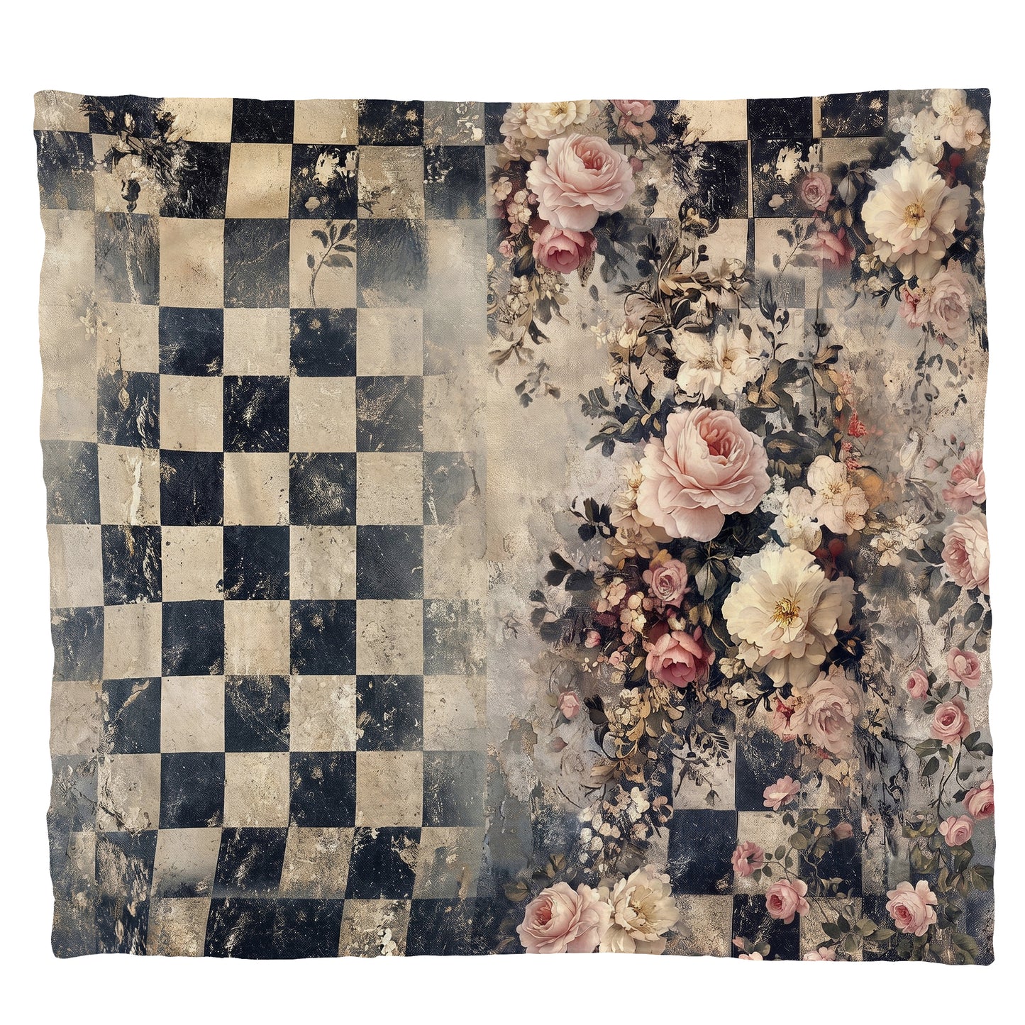 Checkmate in Bloom Light Weight Fleece