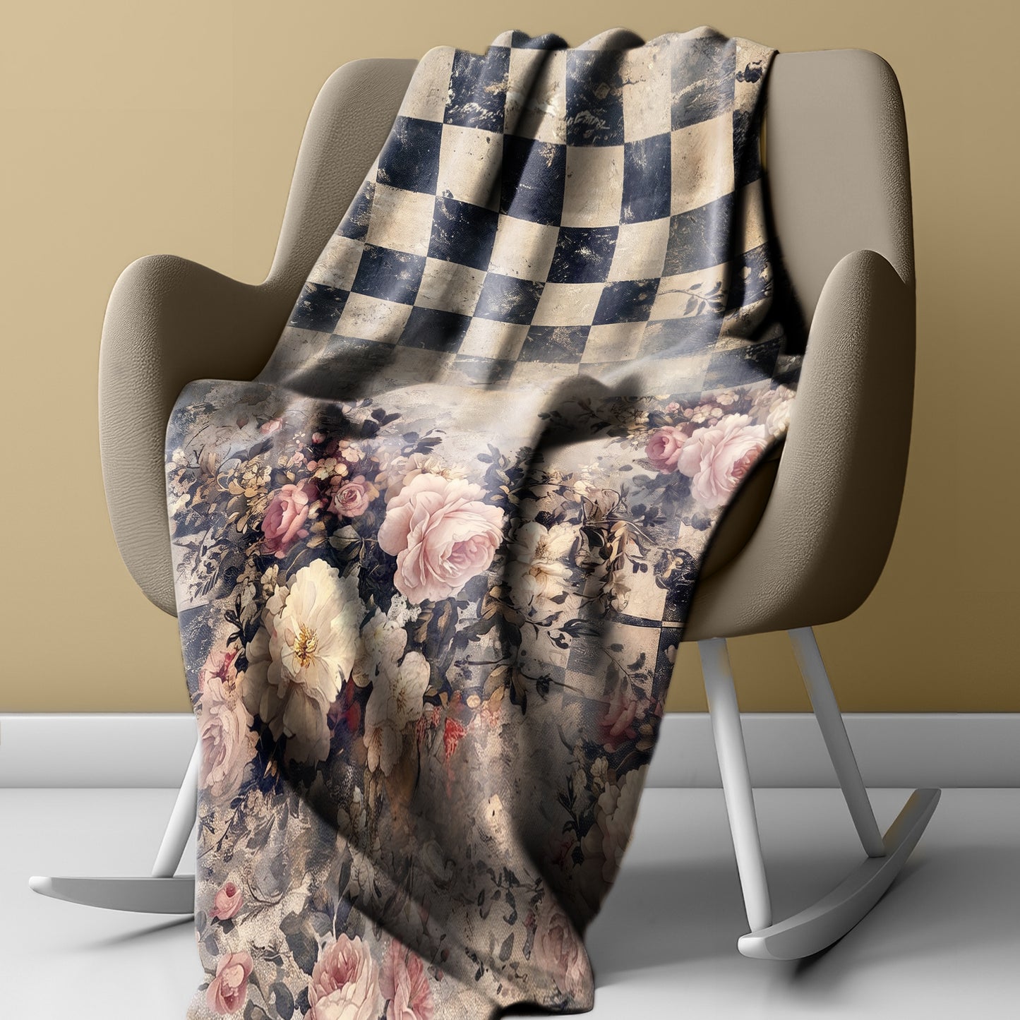 Checkmate in Bloom Light Weight Fleece