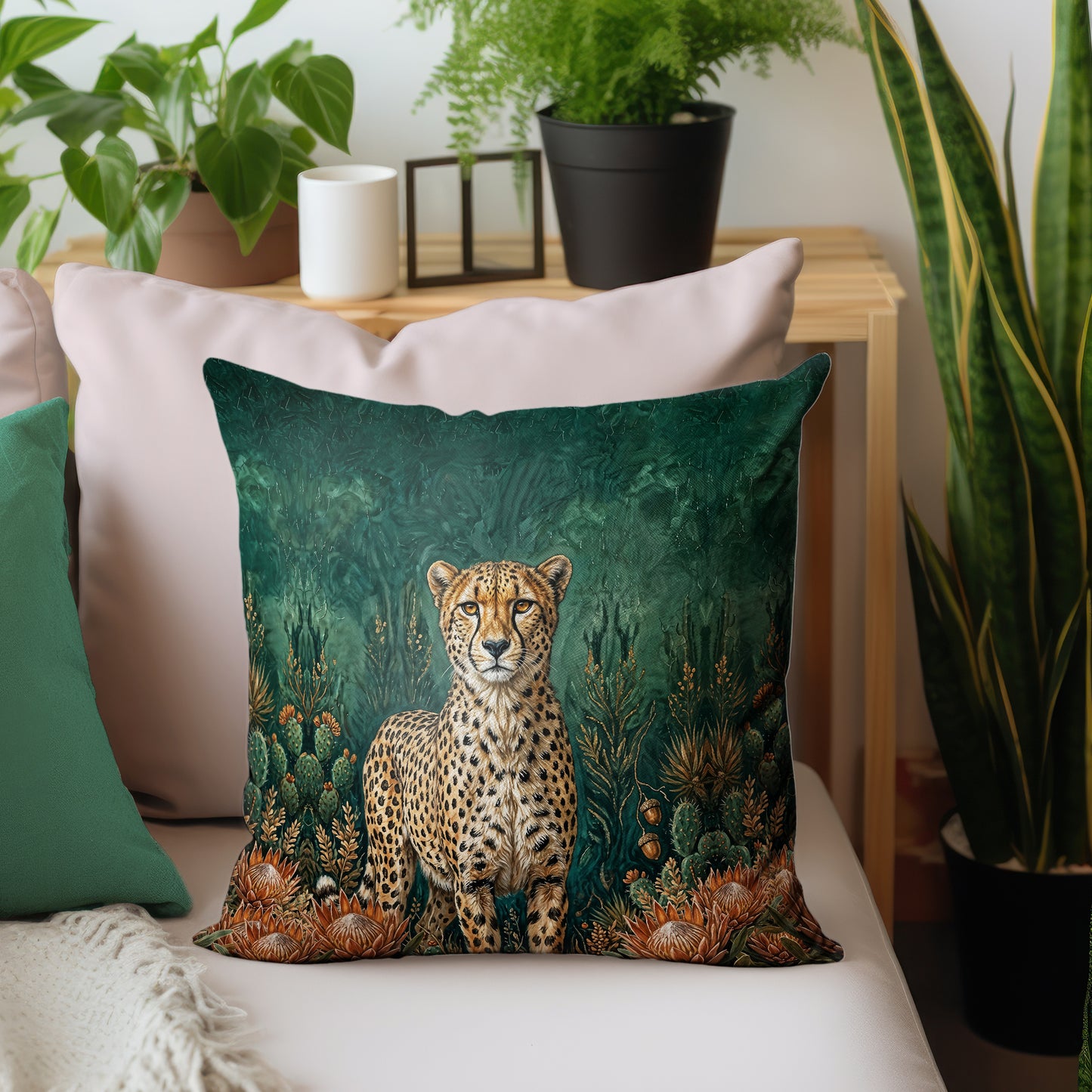 Cheetah Protea Tapestry Luxury Scatter