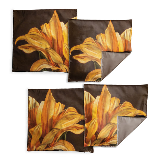 Sunflower Petals Luxury Scatter Covers By Cherylin Louw (Set of 4)