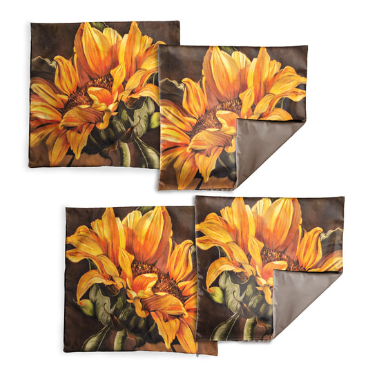 Set of Sunflowers Luxury Scatter Covers By Cherylin Louw (Set of 4)