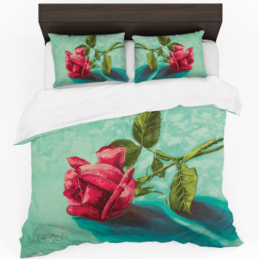 Rose Delight Duvet Cover Set by Cherylin Louw