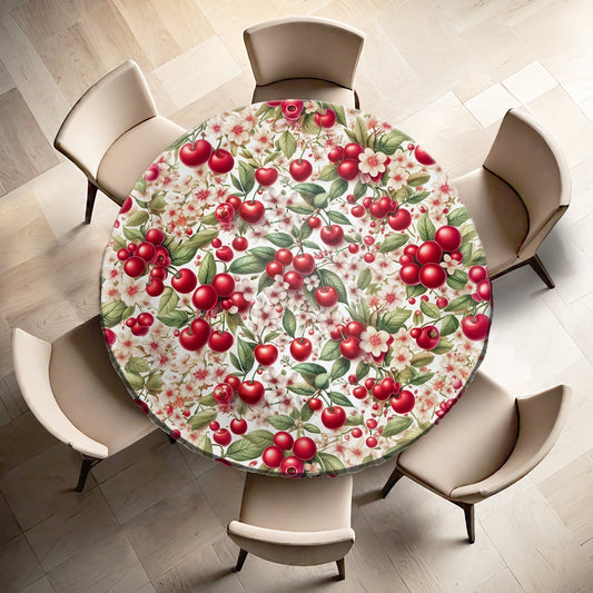 Cherries Round Tablecloth