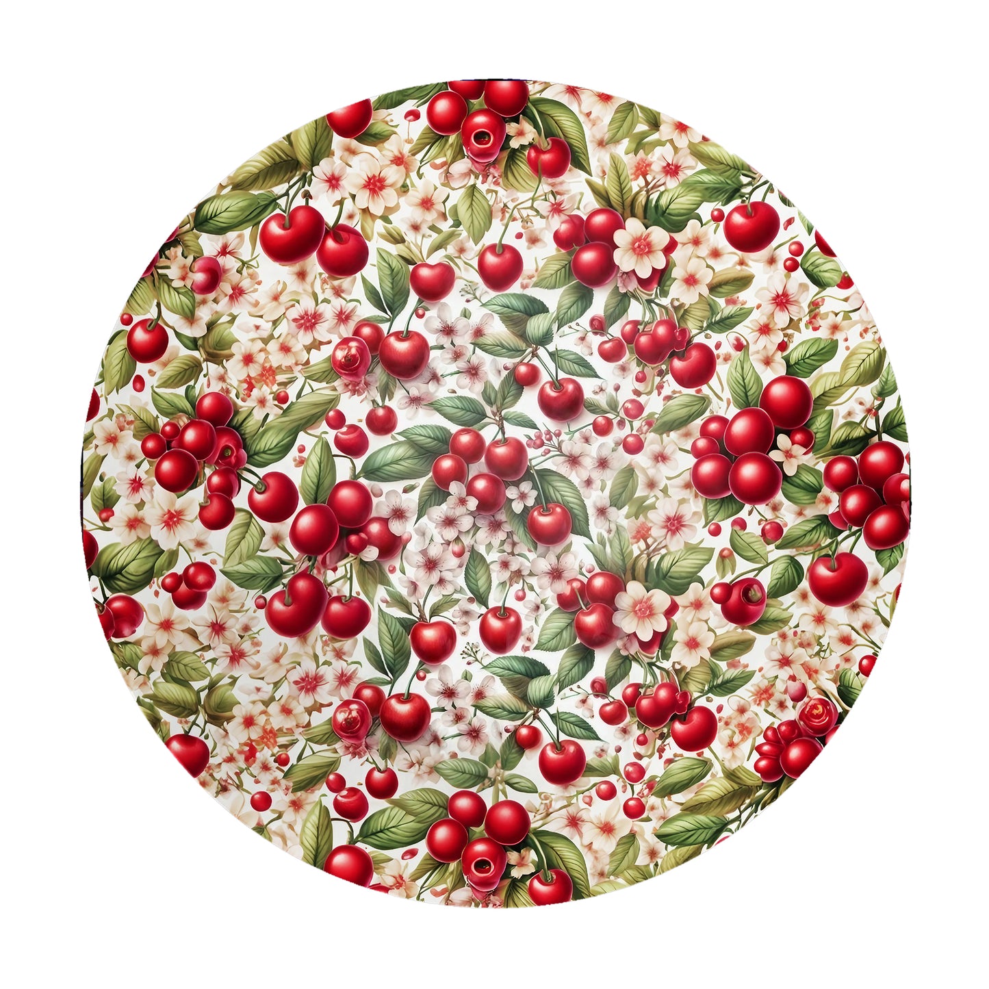 Cherries Round Tablecloth