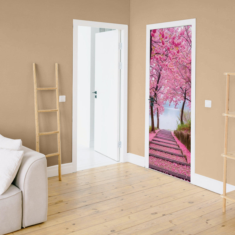 Cherry Blossom Lane Door Decoupage