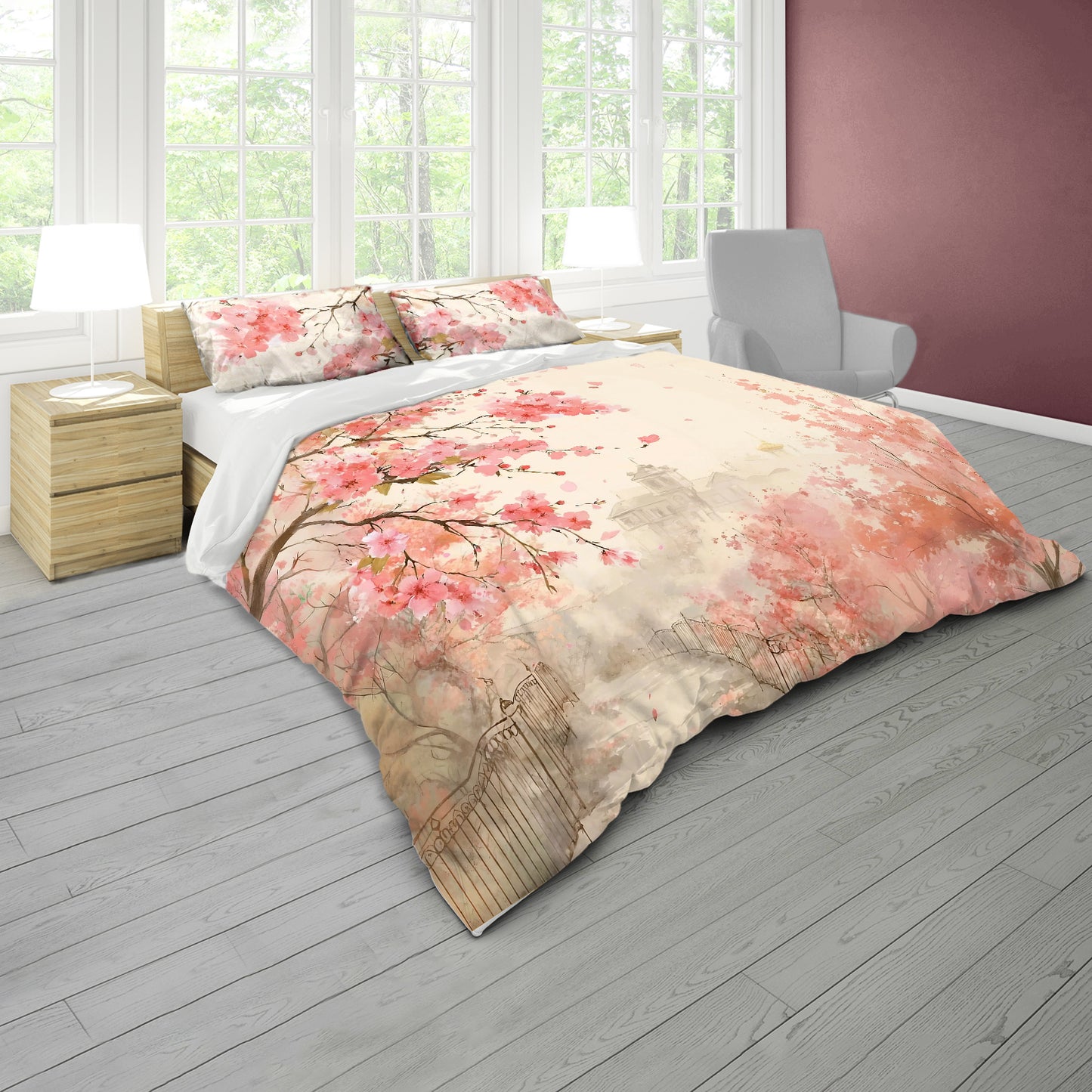 Cherry Blossom Lane Duvet Cover Set