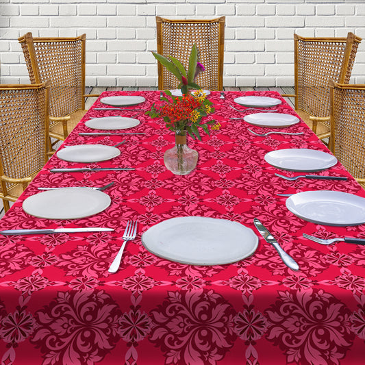 Cherry Pink Swirl Design 3m Rectangle Tablecloth