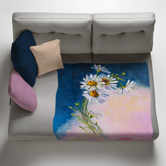Bunch of Flowers Light Weight Fleece Blanket By Cherylin Louw