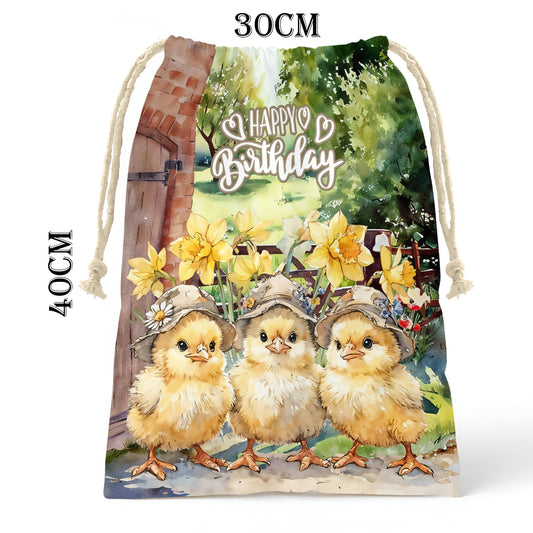 Chicks Happy Birthday Gift Bags (Set of 2)