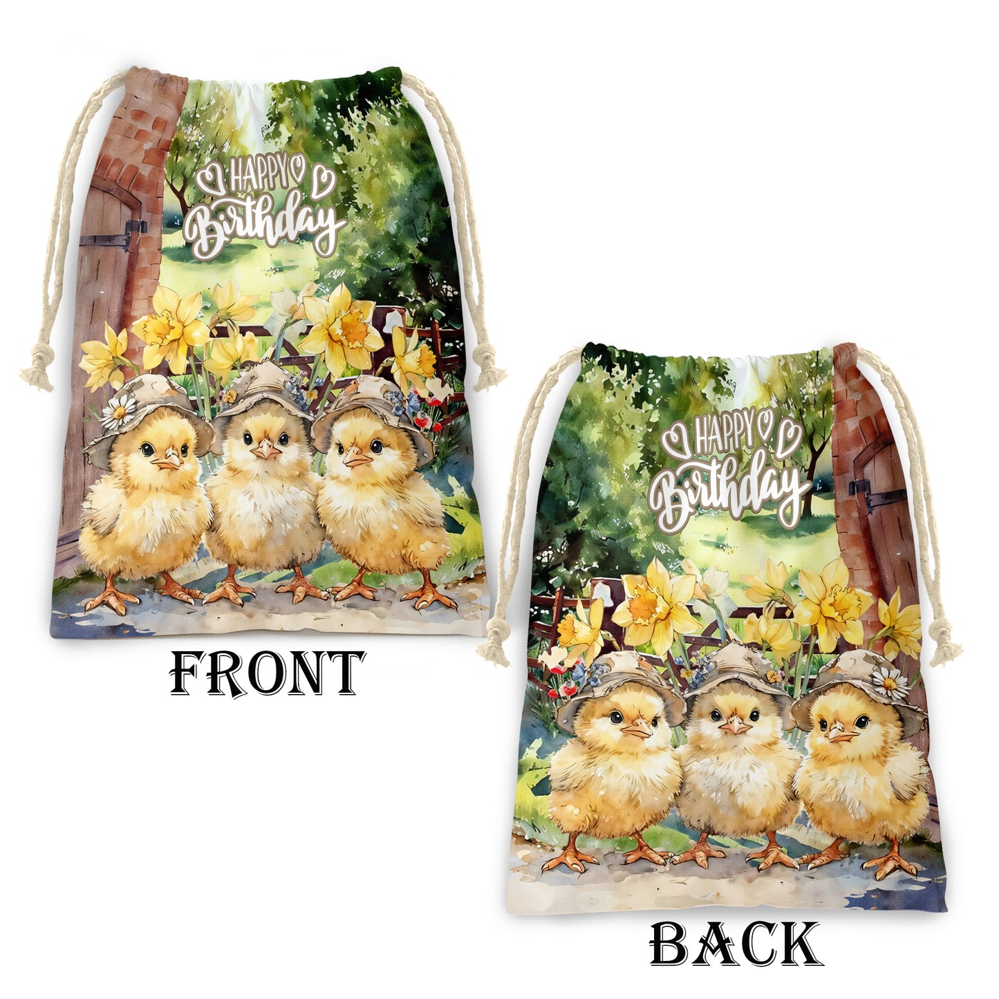 Chicks Happy Birthday Gift Sack