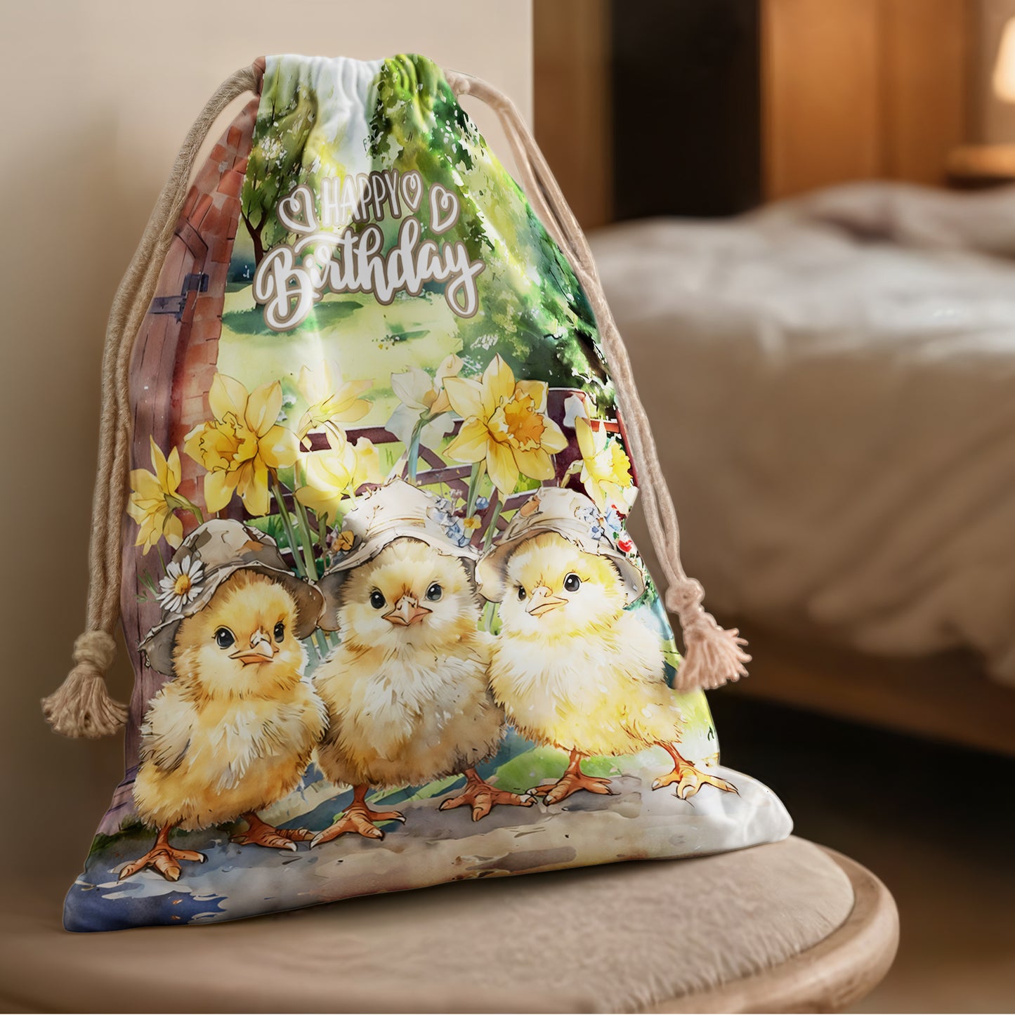 Chicks Happy Birthday Gift Sack