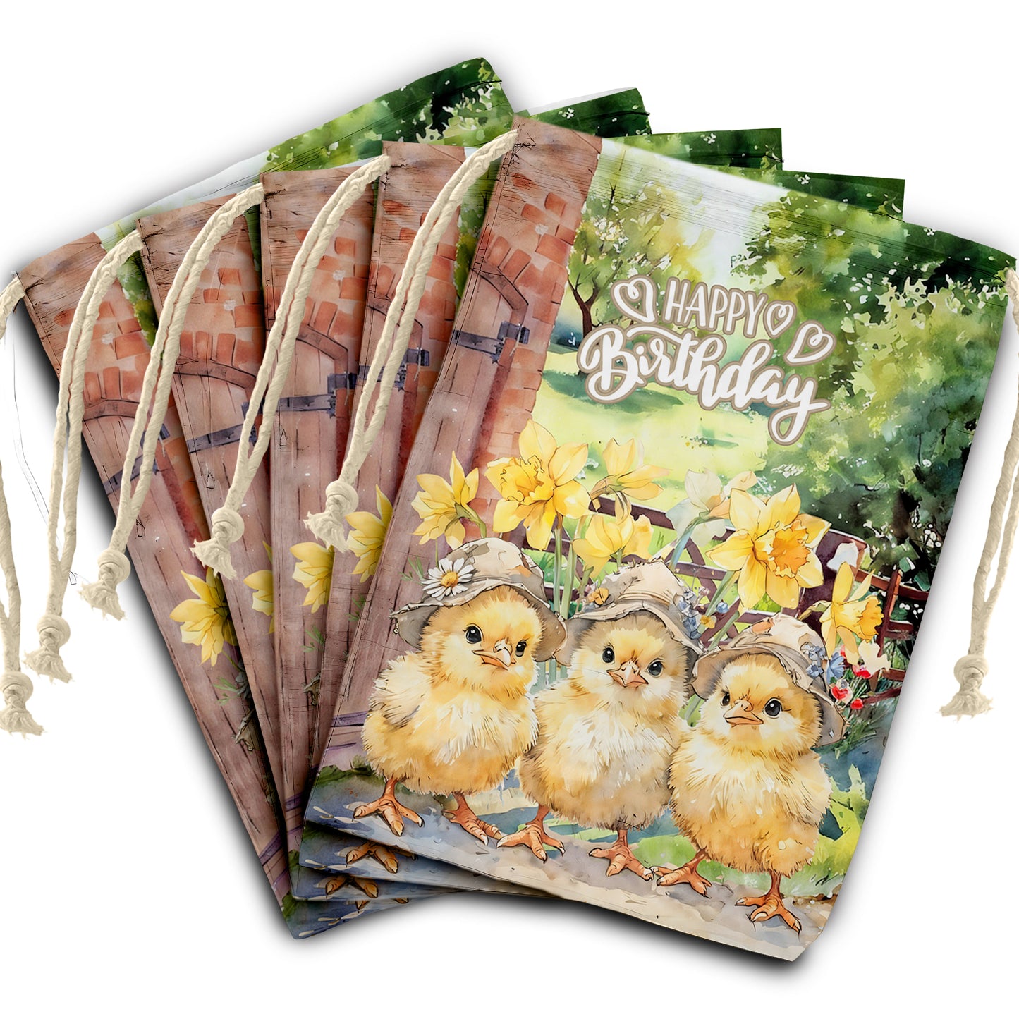 Chicks Happy Birthday Gift Sack