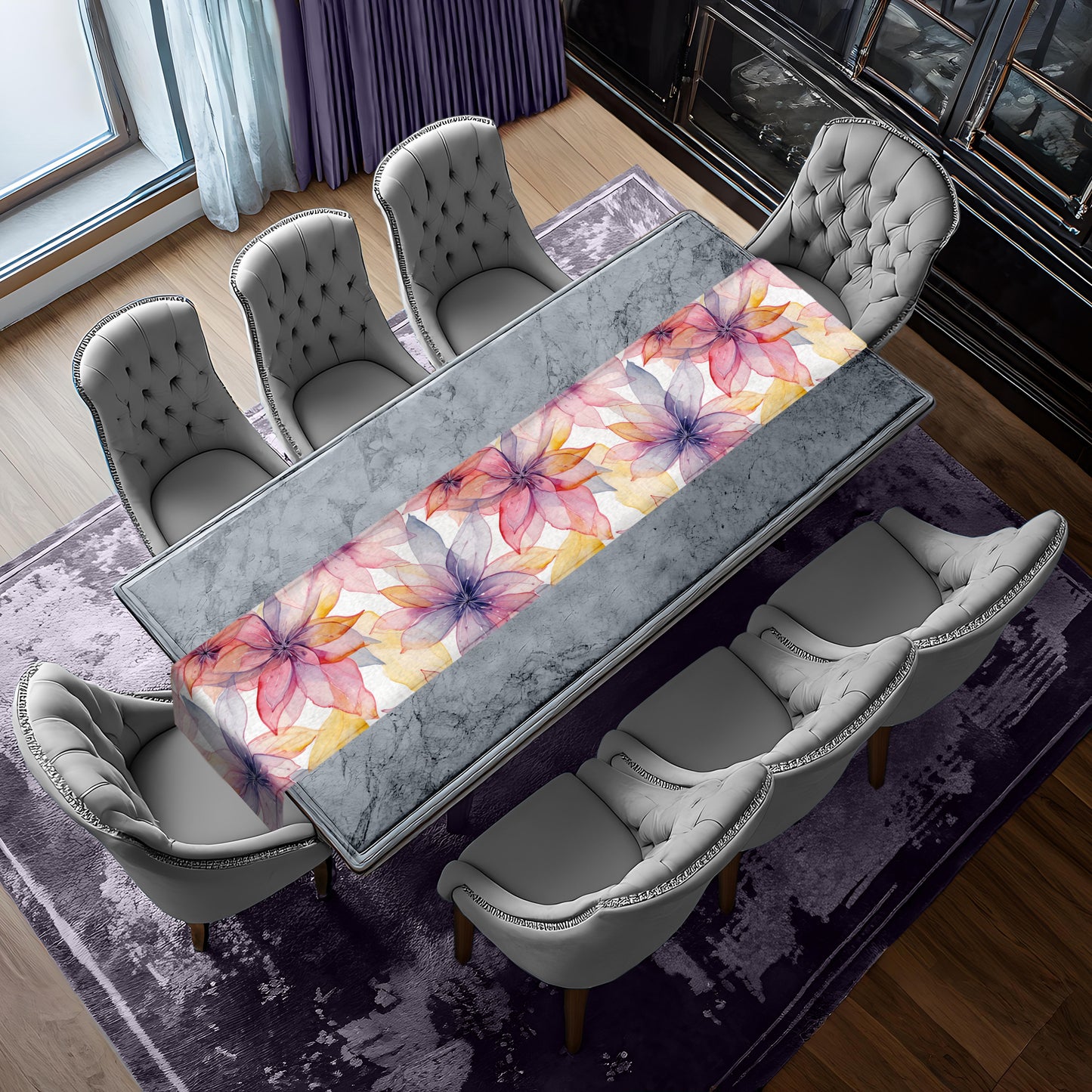 Chiffon Petals Table Runner