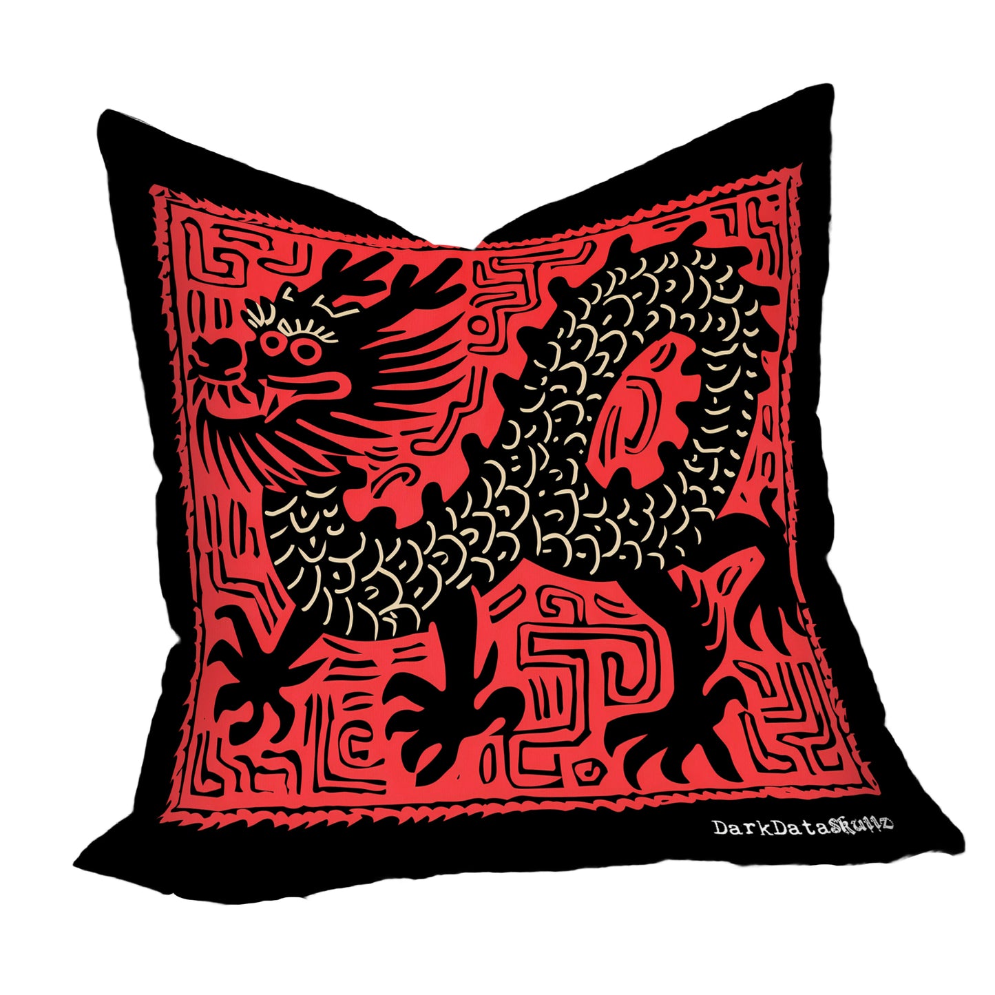Chinese Black Dragon on Red Luxury Scatter By Wikus Schalkwyk