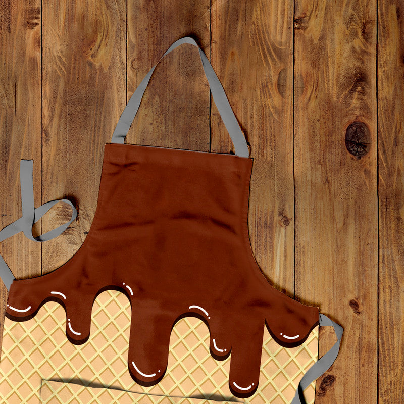 Chocolate Wafer Medium Length Apron