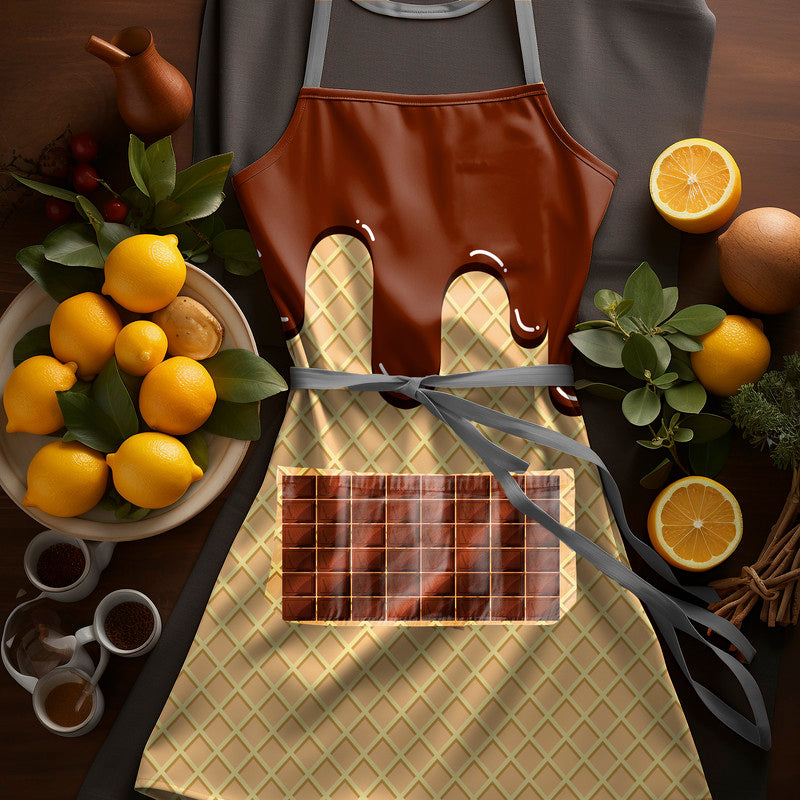 Chocolate Wafer Medium Length Apron