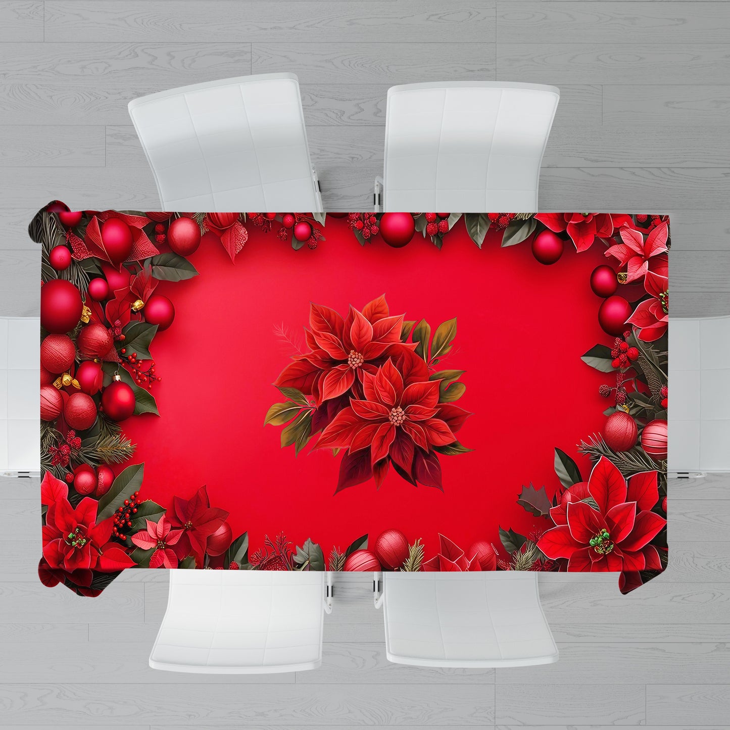 Christmas Bloom Rectangle Tablecloth