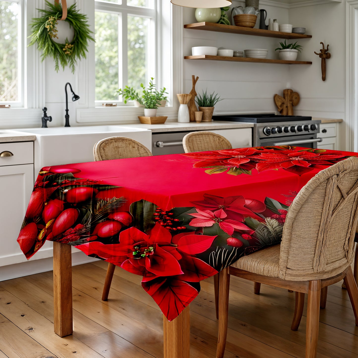 Christmas Bloom Rectangle Tablecloth